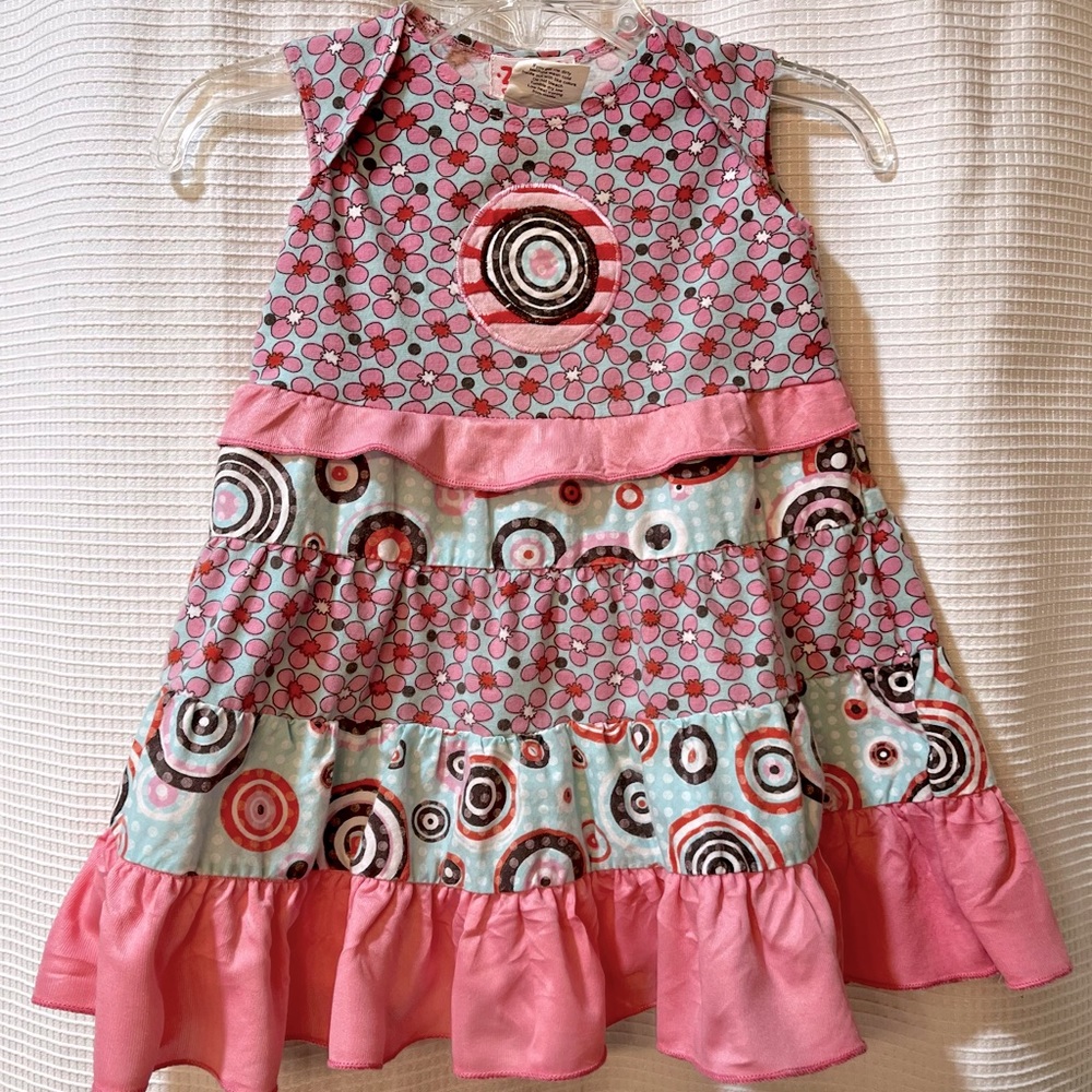 Zara Couture Colorful Ruffle Sleeveless Sundress Size 12 Months